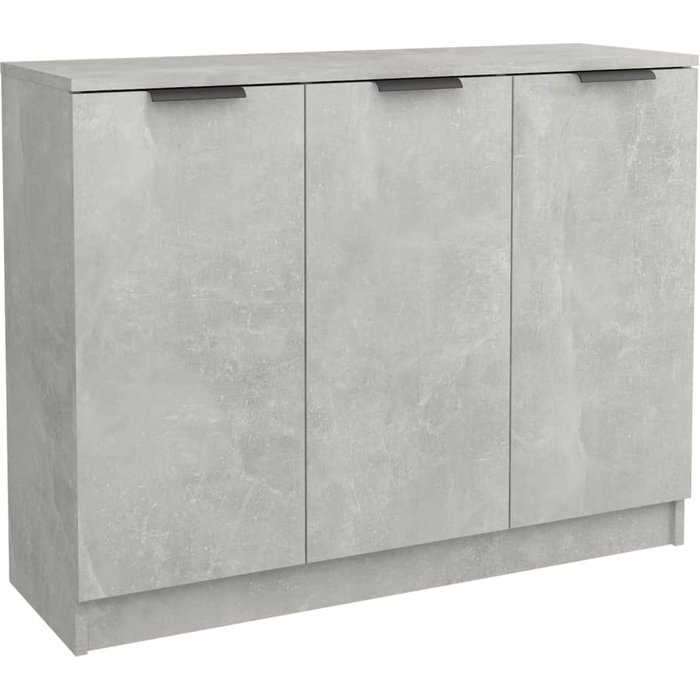 Aparador de madera contrachapada gris hormigón 90,5x30x70 cm - comfortxl