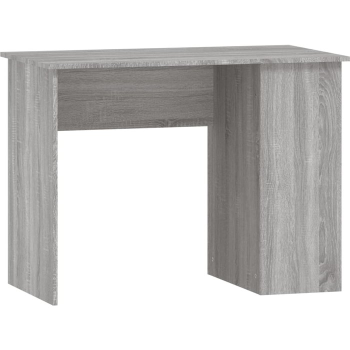Escritorio de madera contrachapada gris sonoma 100x55x75 cm - comfortxl