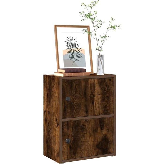 Librería roble ahumado 40x24x52 cm madera contrachapada