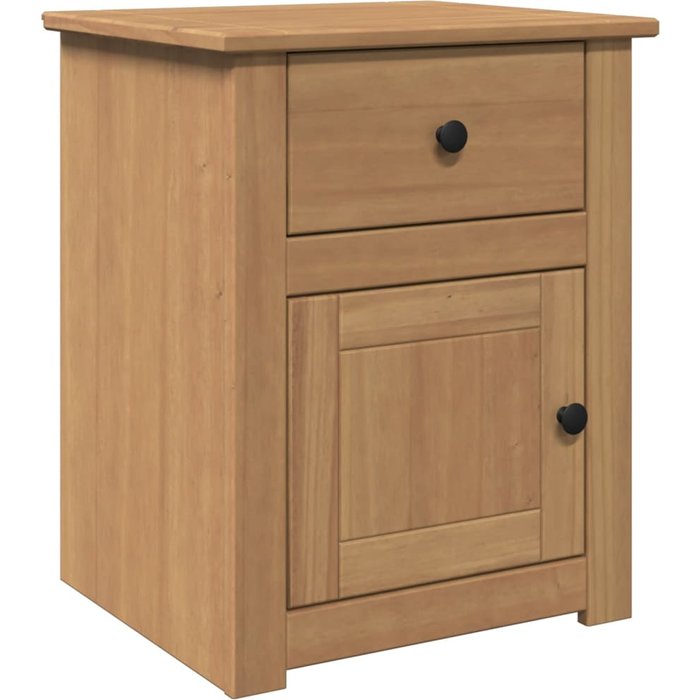 Mesita de noche panama madera maciza de pino 46x40x57 cm - comfortxl