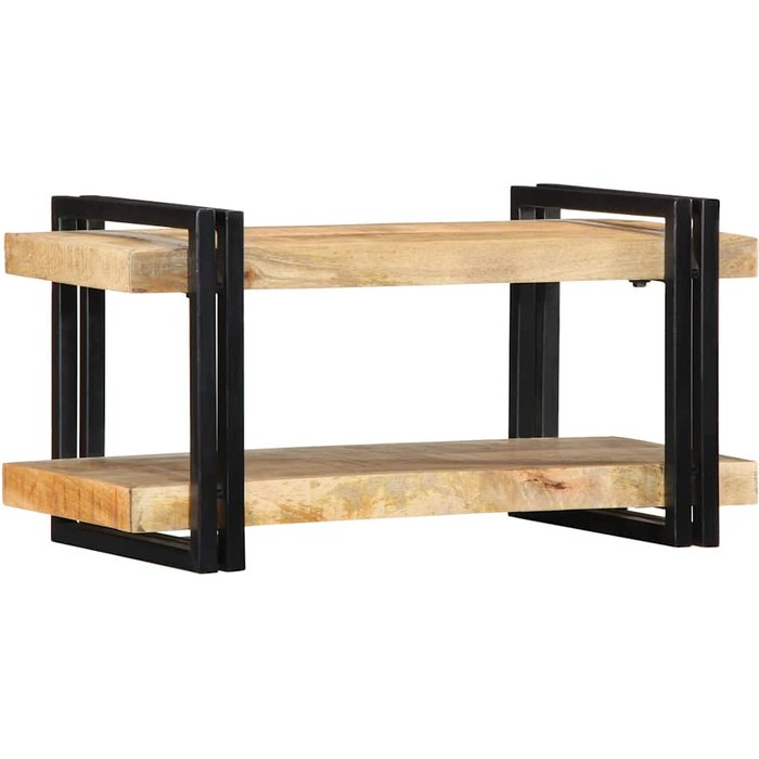 Estante de pared 70x33x35 cm madera maciza de mango en bruto