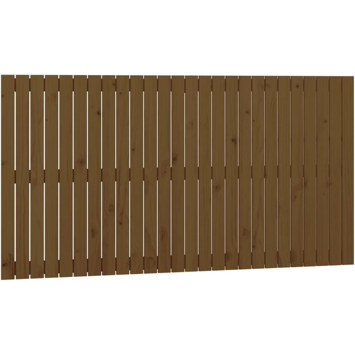 Cabecero cama pared madera maciza pino marrón miel 166x3x90 cm - comfortxl