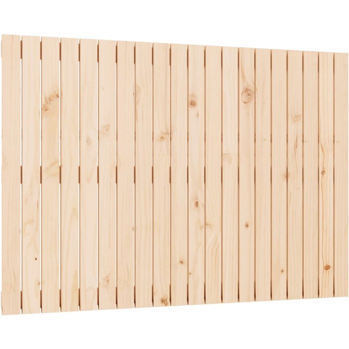Cabecero de cama de pared madera maciza de pino 127,5x3x90 cm - comfortxl