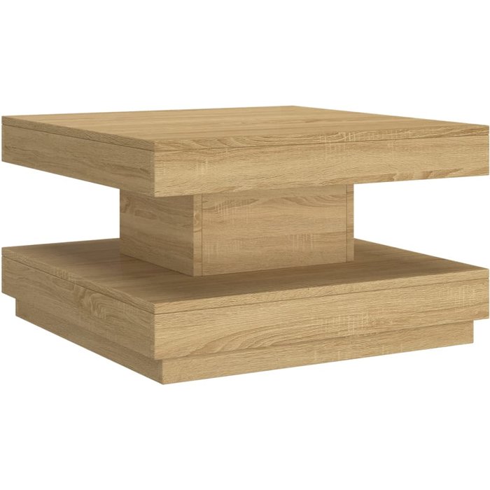 Mesa de centro de mdf marrón claro 60x60x35 cm - comfortxl