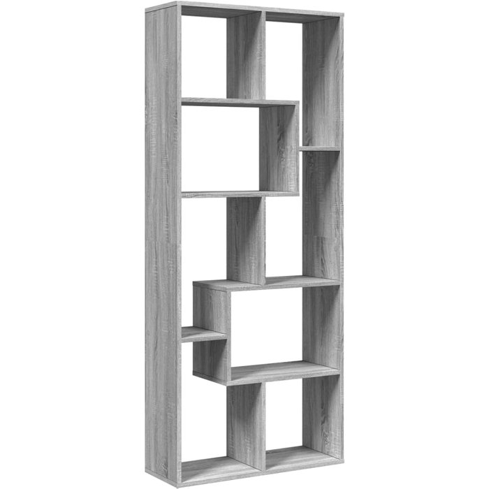 Librería divisora madera ingeniería gris sonoma 67x25x161,5 cm – comfortxl