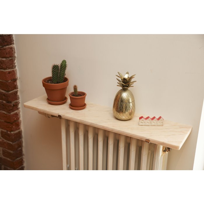 Estante para radiador de mármol rosa aurora natural 60x20 cm