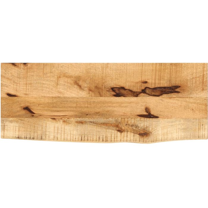 Tablero de mesa de 90x20x3,8 cm, borde sin tratar, madera maciza de mango.