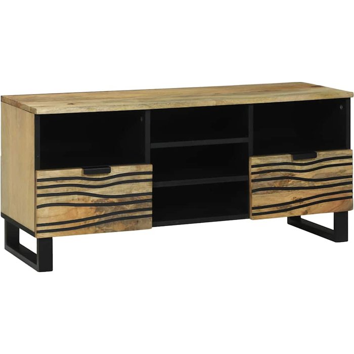 Mueble para tv marrón 100 x 33 x 46 cm madera maciza de mango