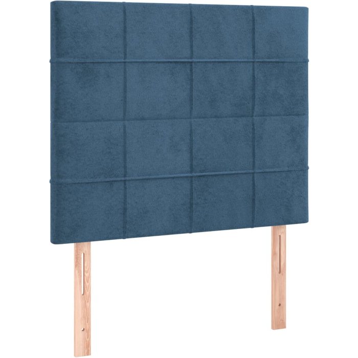 Cabecero de cama - mueble cabecero azul oscuro 90x5x118/128 cm terciopelo