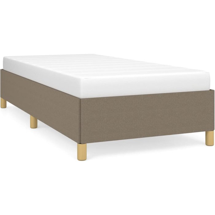 Estructura de cama sin colchón tela gris taupe 100x200 cm — comfortxl