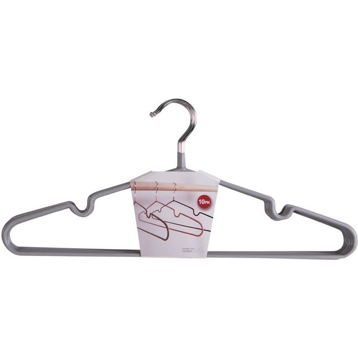 Juego de 10 perchas massa 1,metal,negro,kendra home