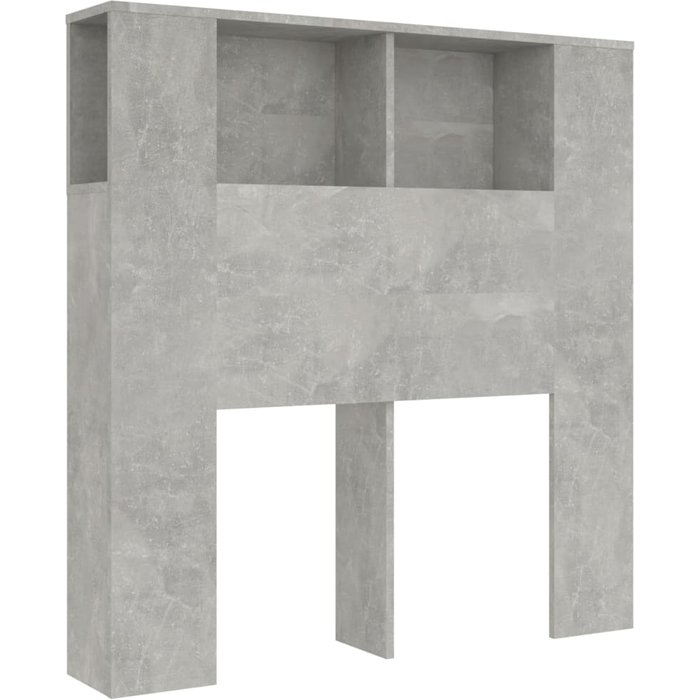 Mueble cabecero gris hormigón 100x18,5x104,5 cm - comfortxl