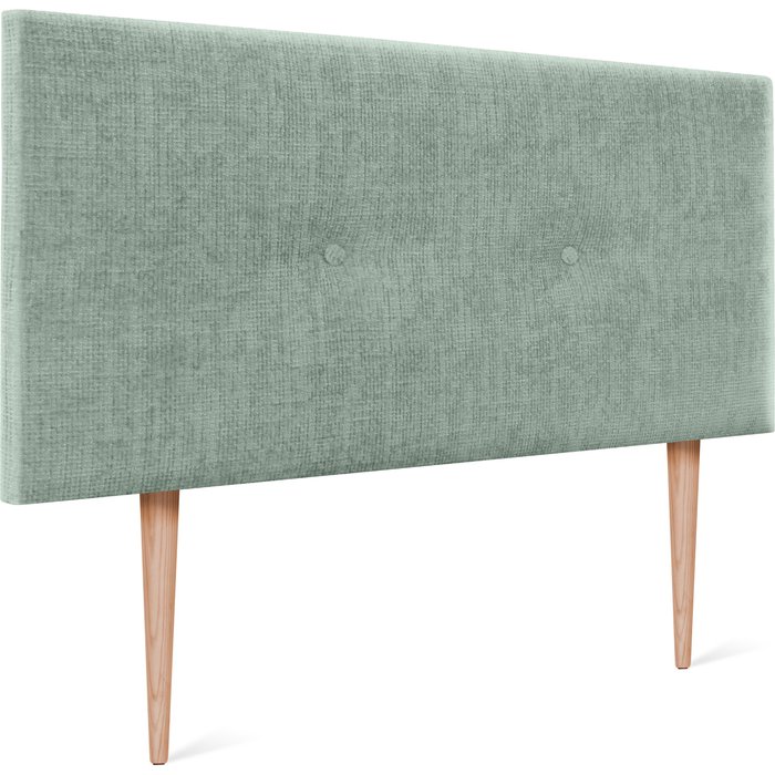 Dhome cabecero de lana natural con botones 110x105cm con patas camas 105 - verde