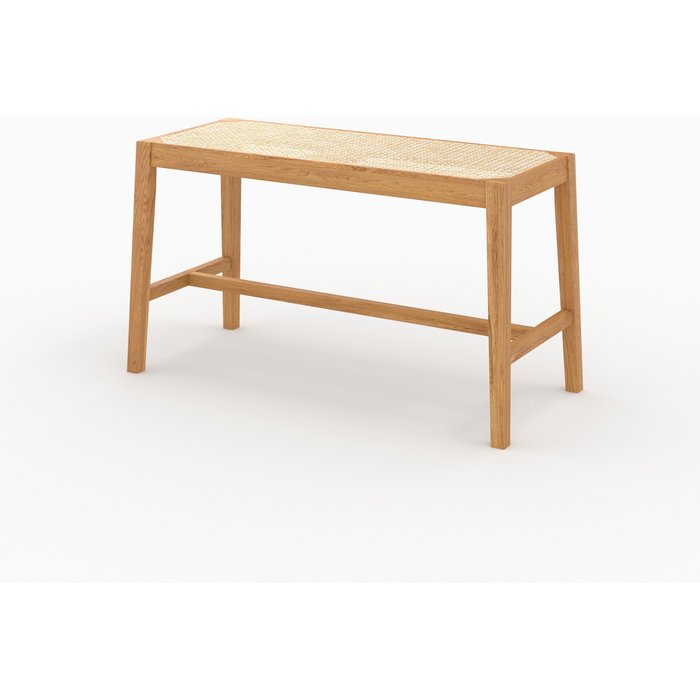 Banco de 2 plazas de roble macizo y caña - kappa