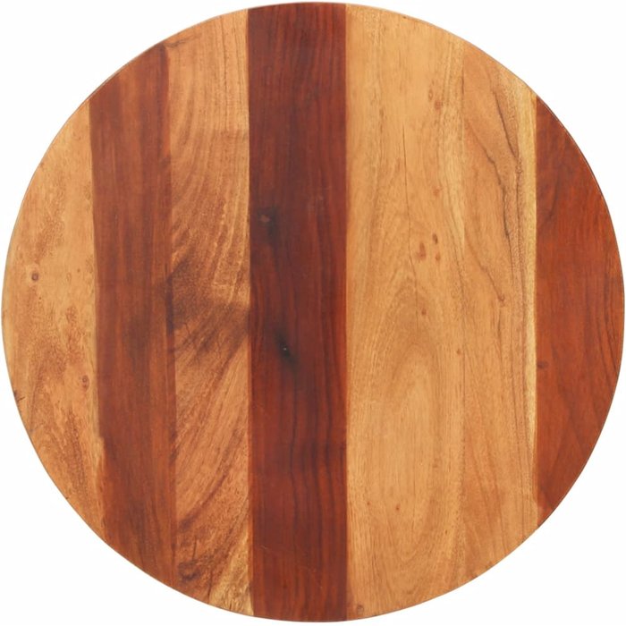 Tablero de mesa de madera maciza de acacia redondo 25-27 mm 60 cm
