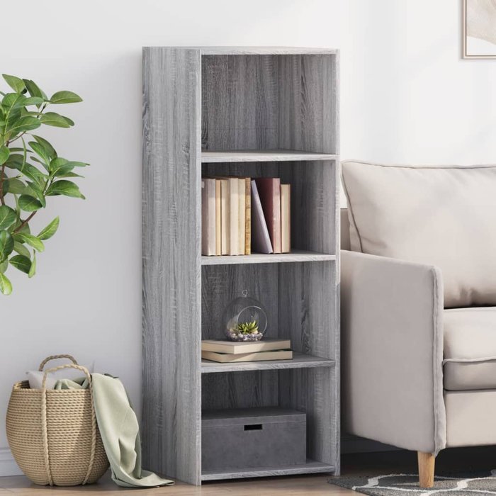 Maison exclusive - aparador alto madera de ingeniería gris sonoma 45x41x124 cm