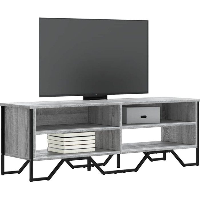 Mueble de tv sonoma gris 122x34x41 cm madera de ingeniería