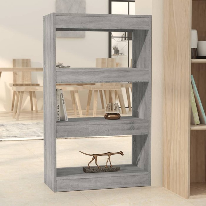 Maison exclusive - estantería/divisor madera ingeniería gris sonoma 60x30x103 cm