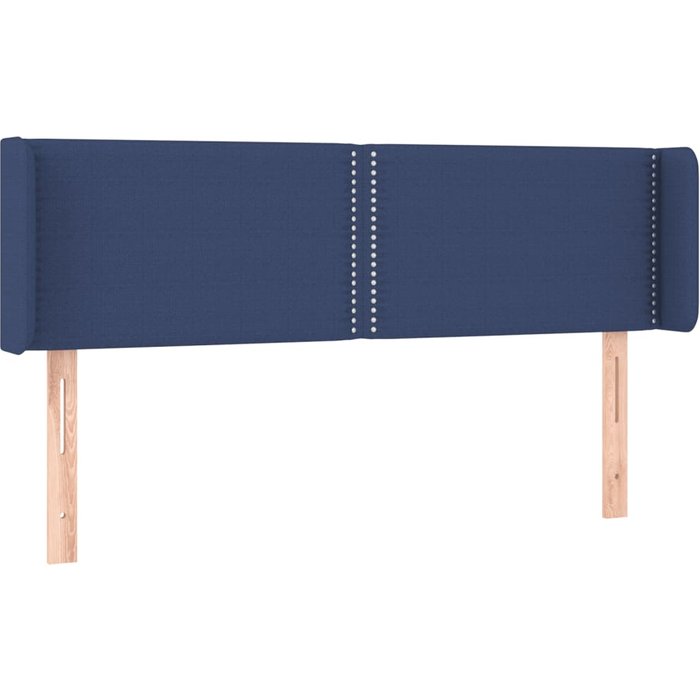 Cabecero cama - mueble cabecero de tela azul 147x16x78/88 cm