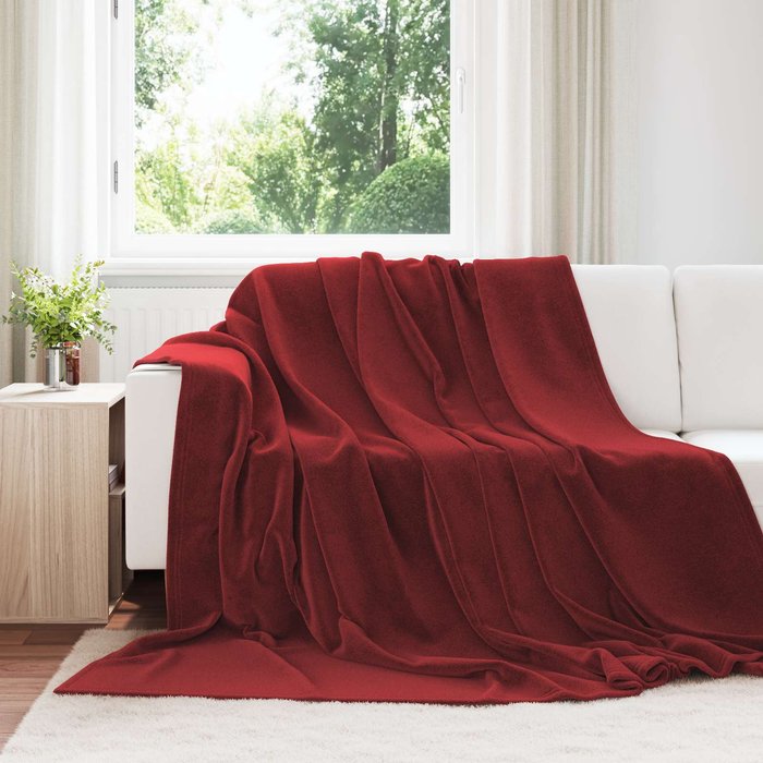 Mantitas de sofá 6 pcs rojo burdeos 220 x 240 cm lana vidaxl