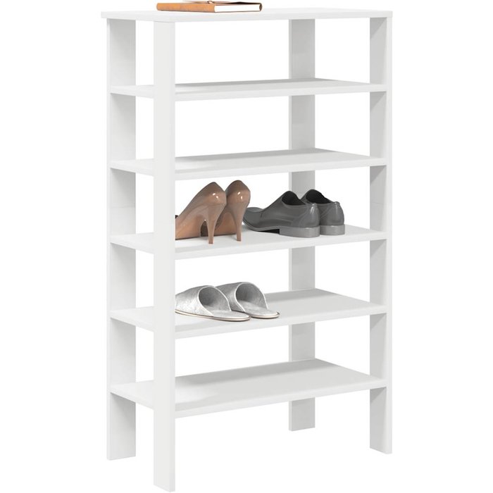 Mueble zapatero madera contrachapada blanco 61x32x105 cm