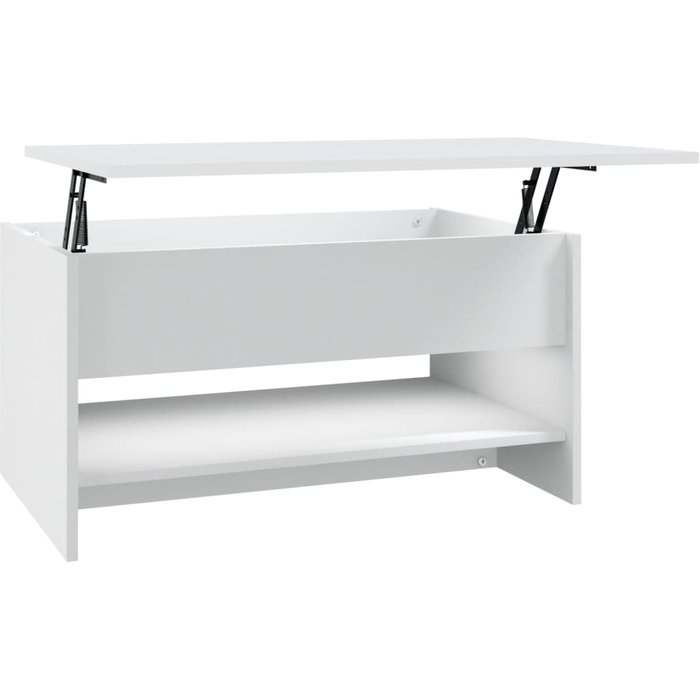 Mesa de centro de contrachapado blanco 80x50x40 cm - comfortxl