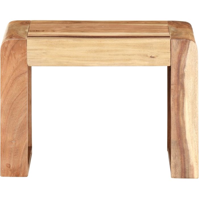 Mesa auxiliar de madera maciza de acacia 43x40x30 cm - comfortxl