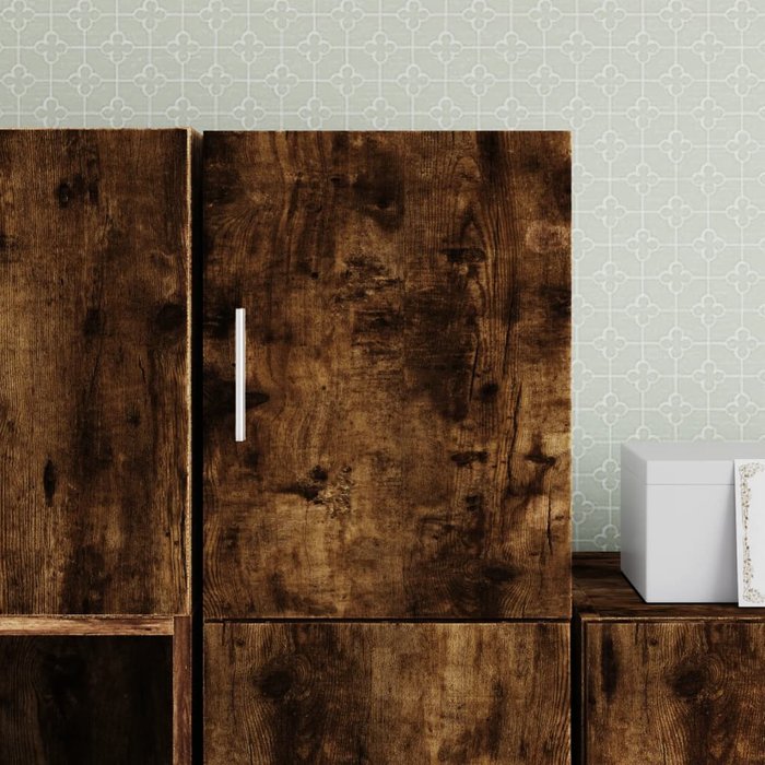 Mueble de pared roble ahumado 30x42,5x40 cm madera contrachapada