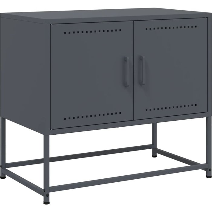 Mueble para tv de acero gris antracita 68,5x39x60,5 cm - comfortxl