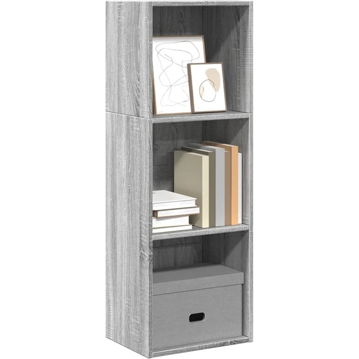 Librería sonoma gris de 40x30x114 cm, madera de ingeniería. - pangivo