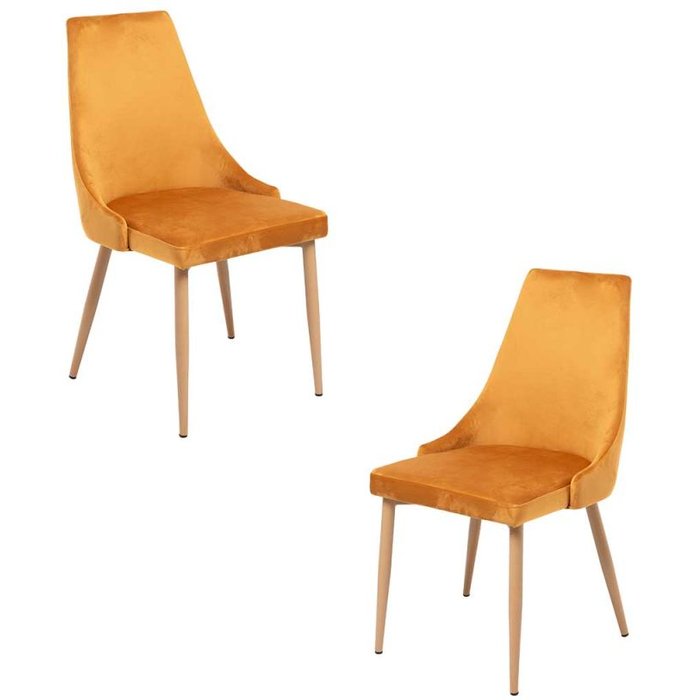 Regalos miguel - packs sillas comedor - pack 2 sillas stoik wood - mostaza