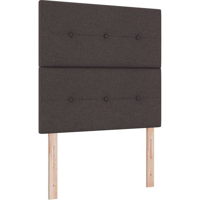Cabecero cama - mueble cabecero ajustable en altura marrón oscuro 80 cm tela