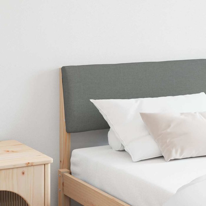 Maison exclusive - cabecero tapizado gris oscuro 200 cm madera de pino macizo