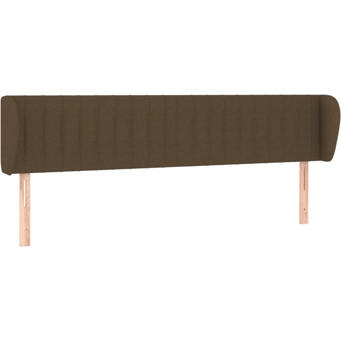 Cabecero cama - mueble cabecero de tela gris oscuro 203x23x78/88 cm