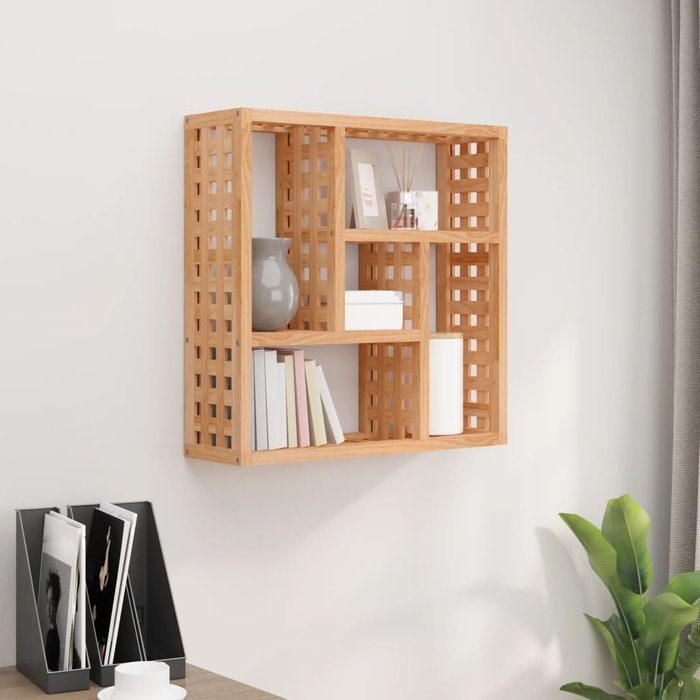 Maison exclusive - estante de pared madera maciza nogal 49x15x49 cm