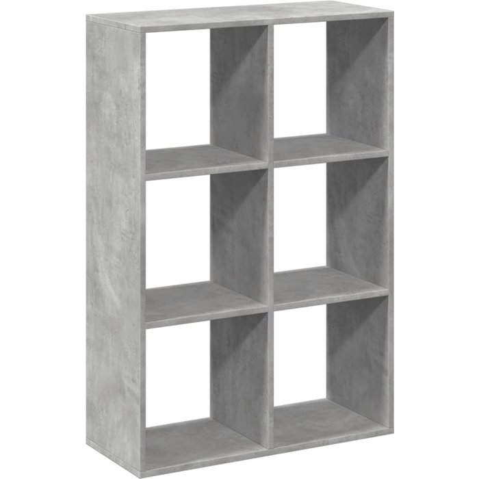 Librería divisora madera gris hormigón 69,5x29x103,5 cm – comfortxl
