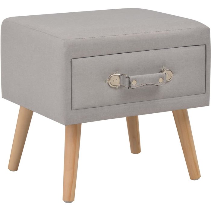 Maison exclusive - mesita de noche gris 40x35x40 cm tela