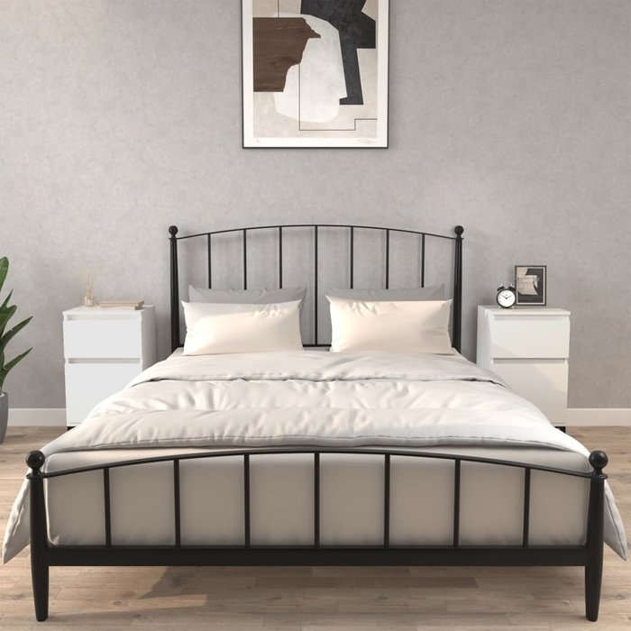 Maison exclusive - mesitas de noche blancas 2 uds 40x35x70 cm