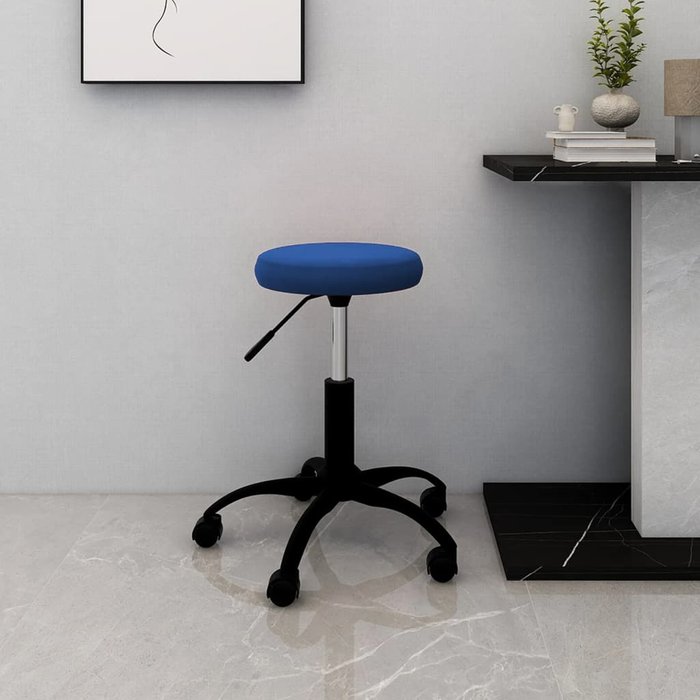 Maison exclusive - silla de oficina giratoria de terciopelo azul