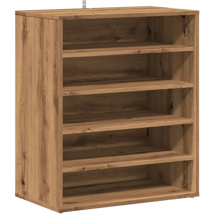 Zapatero en madera laminada de roble artesanal 60x35x70 cm - comfortxl