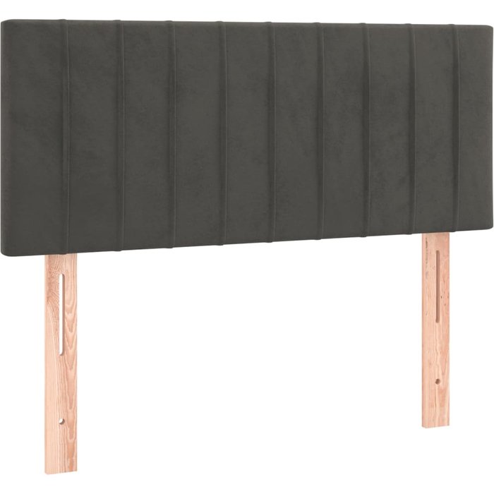 Cabecero de terciopelo gris oscuro 80x5x78/88 cm - comfortxl