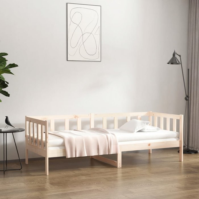 Sofá cama sin colchón madera maciza de pino 80x200 cm