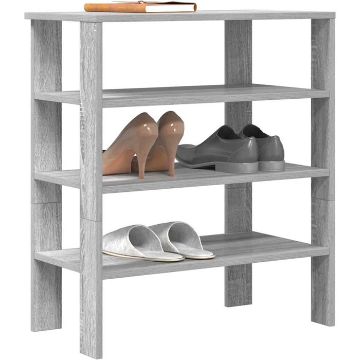 Maison exclusive - mueble zapatero madera contrachapada gris sonoma 61x32x70 cm