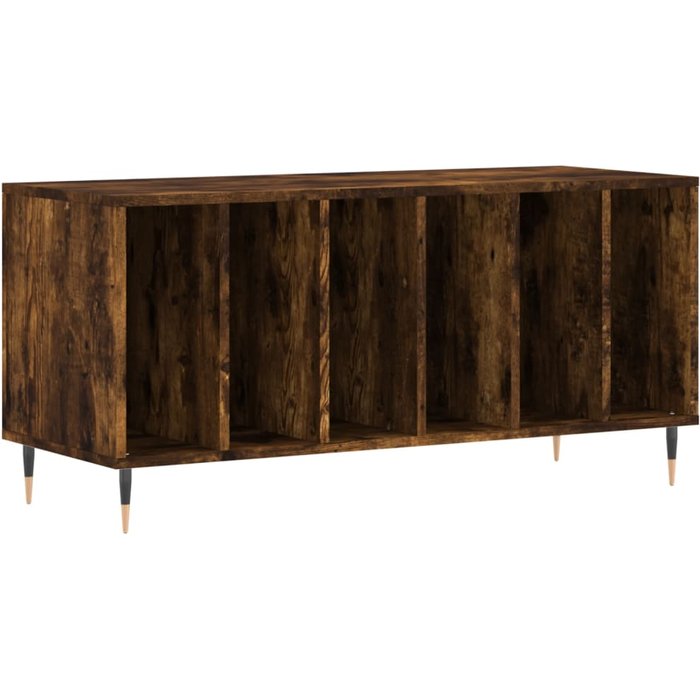 Mueble discos madera contrachapada roble ahumado 100x38x48 cm