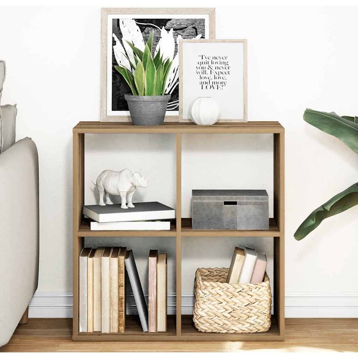 Maison exclusive - librería divisora madera roble artisan 69,5x29x69,5 cm