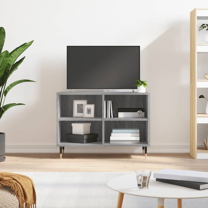 Mueble de tv gris sonoma, 69,5 x 30 x 50 cm, madera de ingeniería