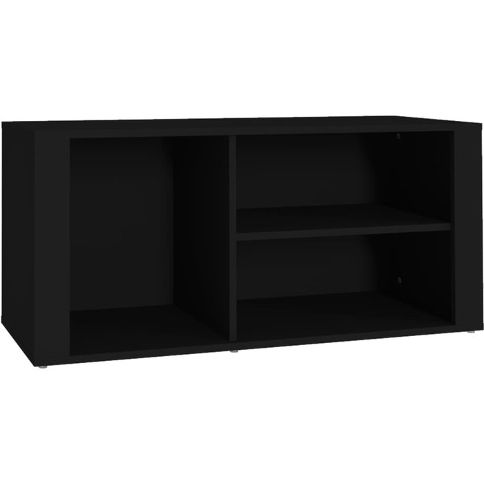 Zapatero de contrachapado negro 100x35x45 cm - comfortxl