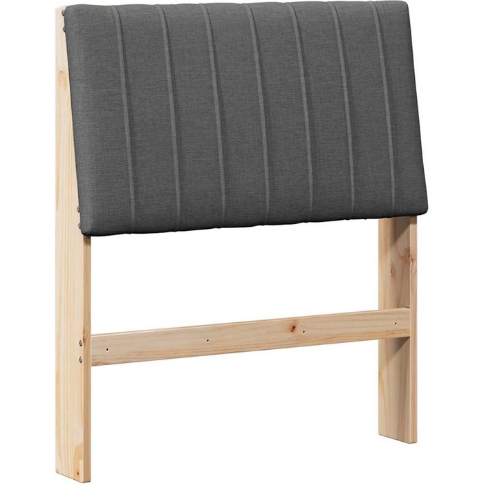Cabecero cama - mueble cabecero tapizado gris oscuro 75 cm madera de pino macizo