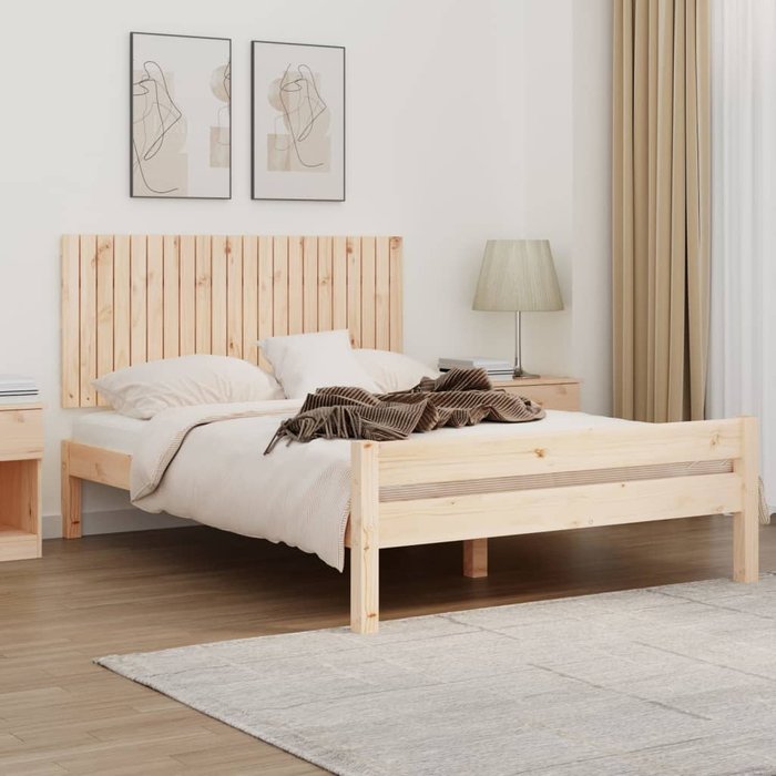 Cabecero de pared 140x3x60 cm madera maciza de pino