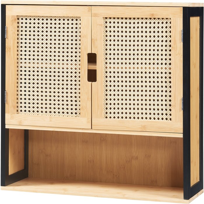 Mueble/estante de baño de pared beige 60 x 60 x 20 cm 03_0008899